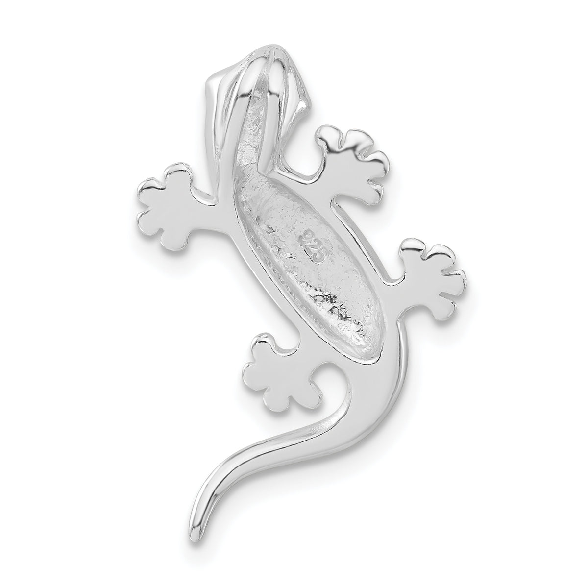 Crystal Lizard Pendant in Sterling Silver, 26mm - Sophia Jewelers
