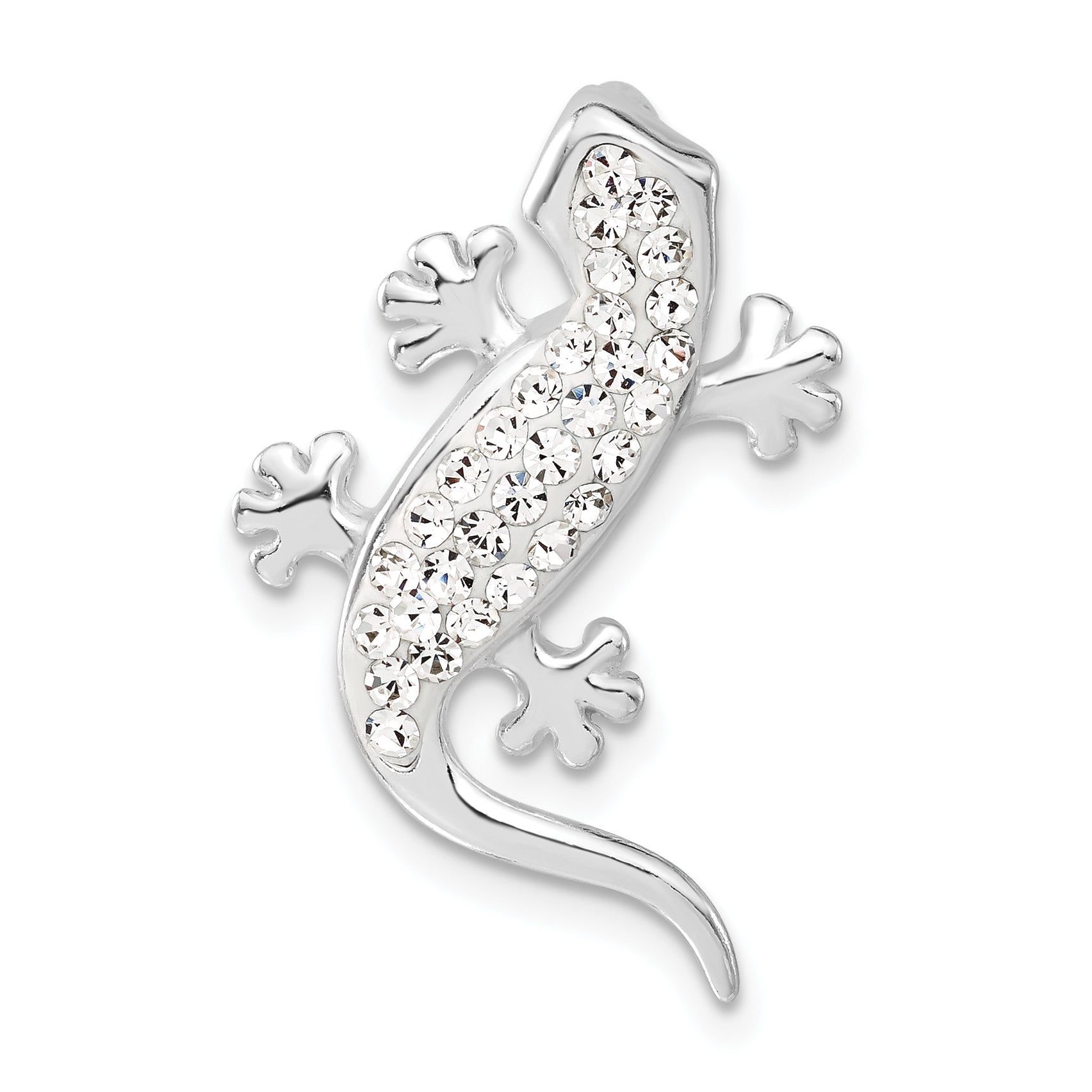 Crystal Lizard Pendant in Sterling Silver, 26mm Secondary image