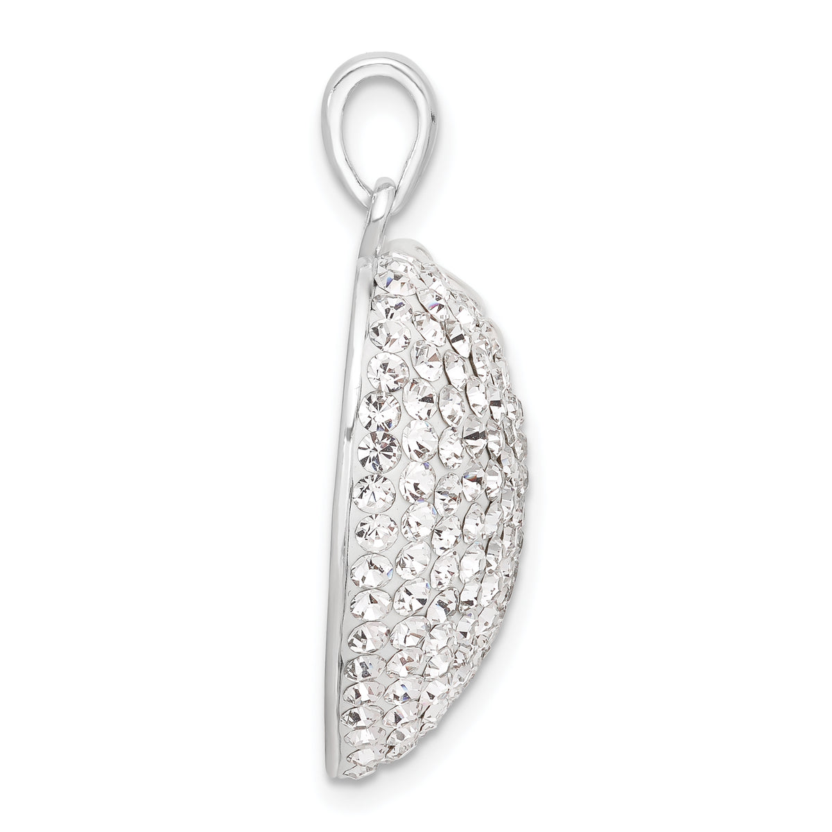 Crystal Heart Pendant in Sterling Silver, 31mm - Sophia Jewelers