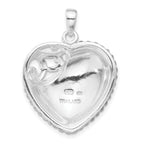 Crystal Heart Pendant in Sterling Silver, 31mm - Sophia Jewelers