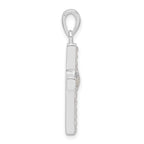 Crystal Cross Pendant in Sterling Silver, 33mm - Sophia Jewelers
