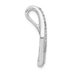 White & Purple Crystal Fancy Pendant in Sterling Silver, 29mm - Sophia Jewelers