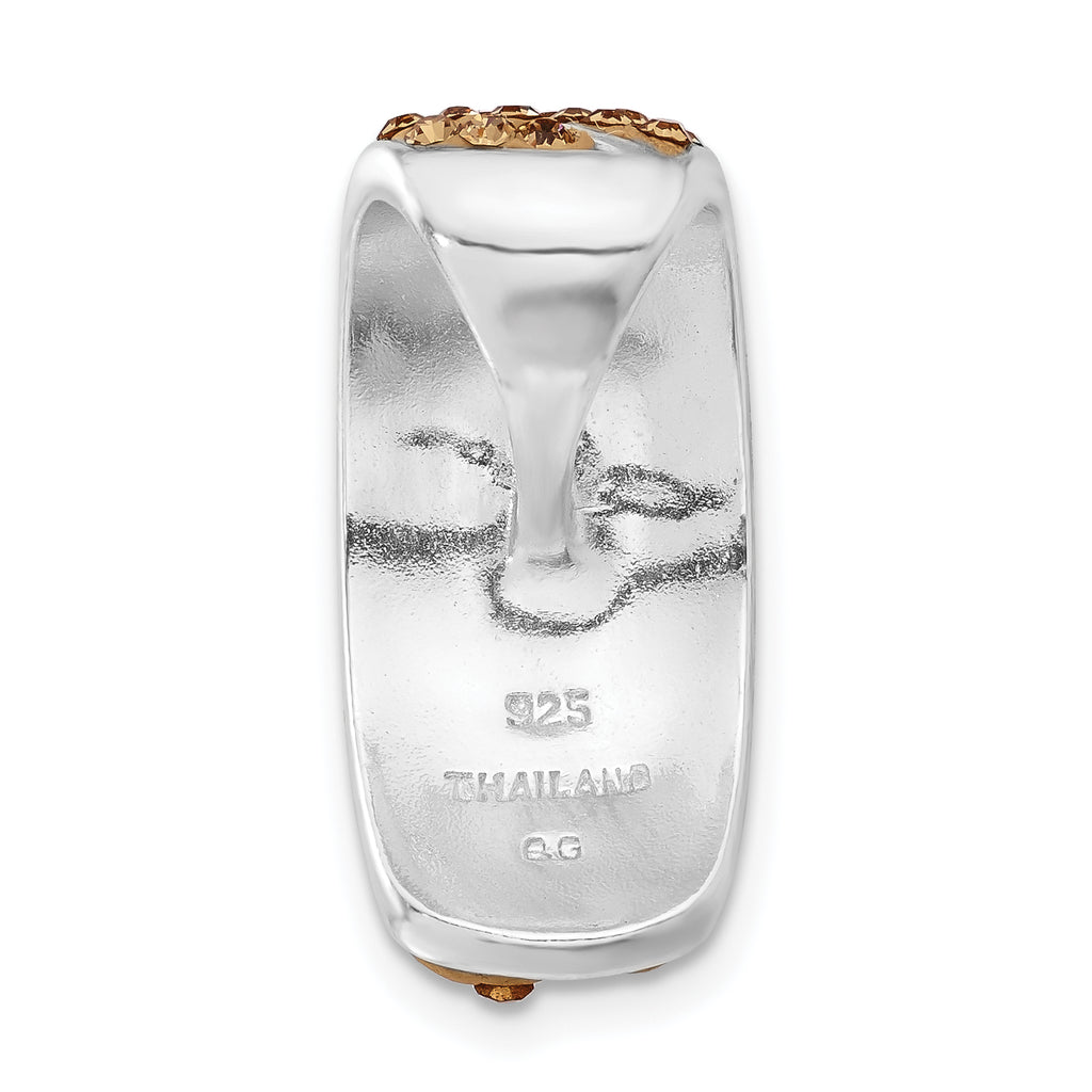 Animal Print Crystal Pendant in Sterling Silver, 24mm - Sophia Jewelers