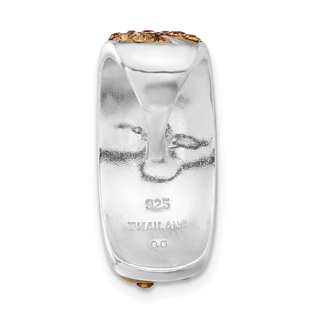 Animal Print Crystal Pendant in Sterling Silver, 24mm - Sophia Jewelers