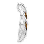 Crystal Swirl Slide Pendant in Sterling Silver, 29mm - Sophia Jewelers
