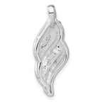Crystal Swirl Slide Pendant in Sterling Silver, 29mm - Sophia Jewelers