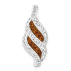 Crystal Swirl Slide Pendant in Sterling Silver, 29mm - Sophia Jewelers