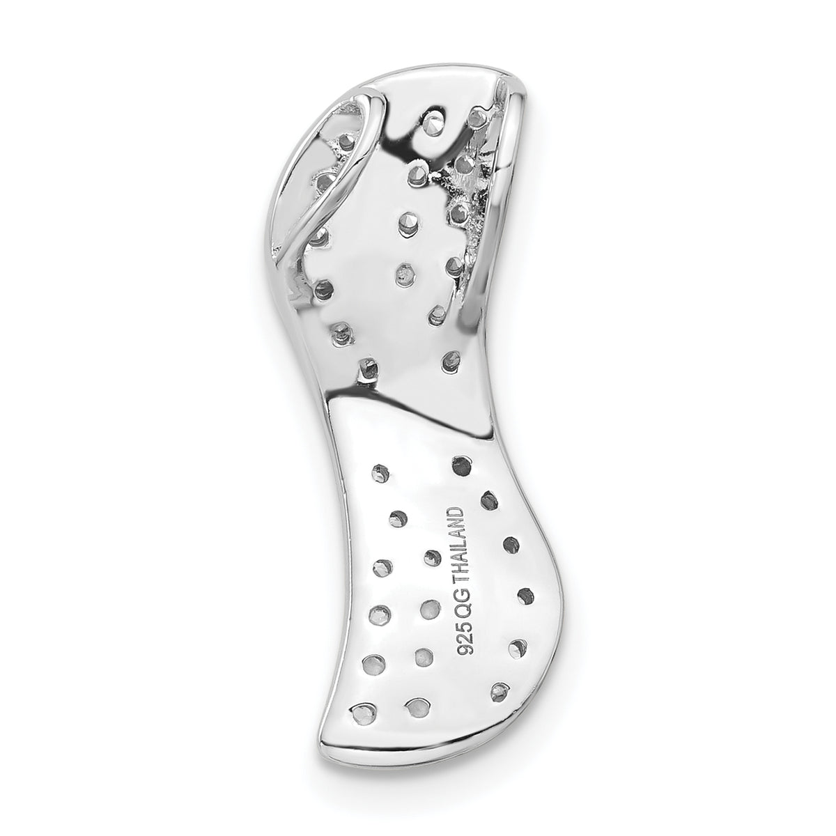 Cubic Zirconia Slide Pendant in Sterling Silver, 22mm - Sophia Jewelers
