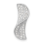 Cubic Zirconia Slide Pendant in Sterling Silver, 22mm - Sophia Jewelers