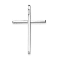 Prizma Sterling Silver Rhodium-plated Colorful CZ Cross Chain Slide