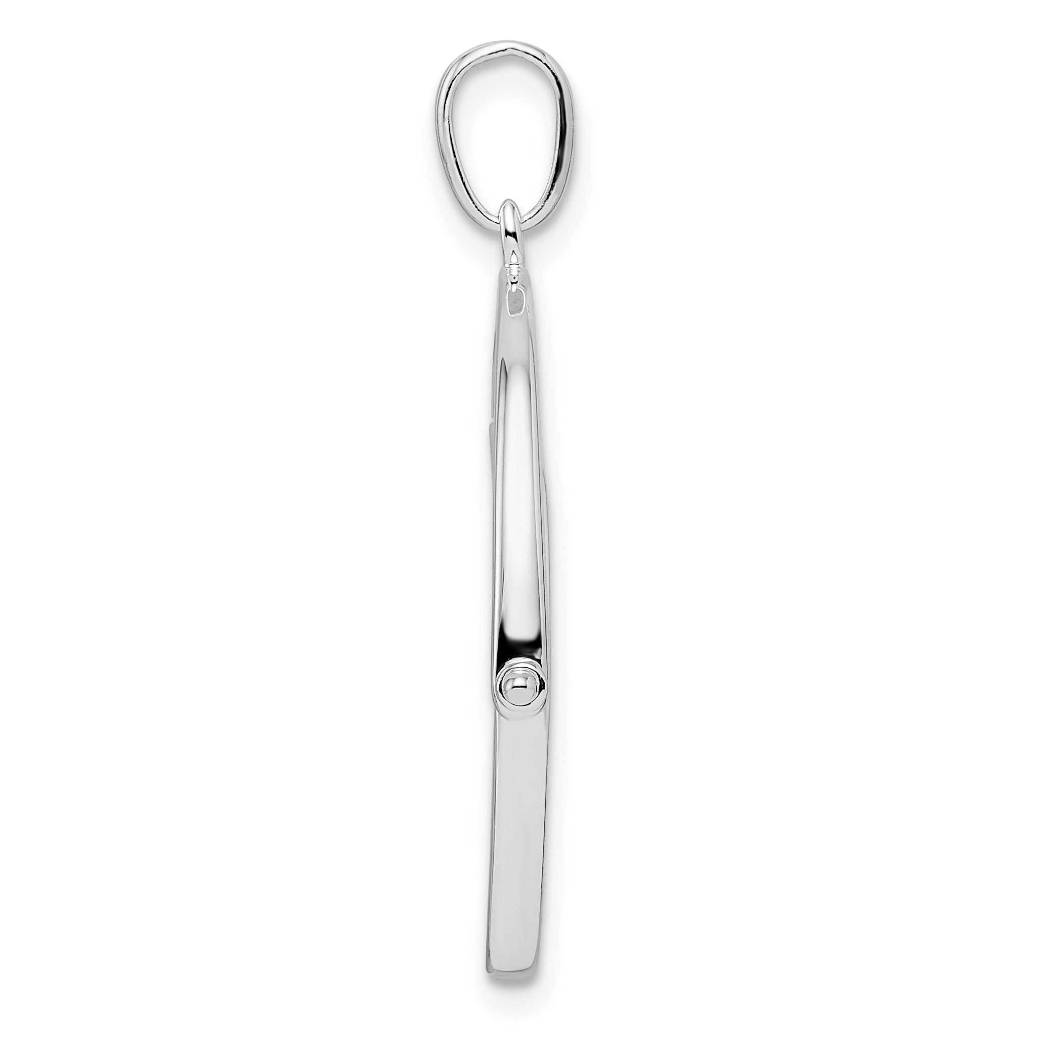 Sterling Silver Polished Rotating Disc Pendant Secondary image