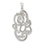 Sterling Silver Polished CZ Floral Pendant
