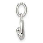 Sterling Silver CZ Heart Pendant
