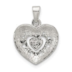 Sterling Silver Polished Heart Pendant