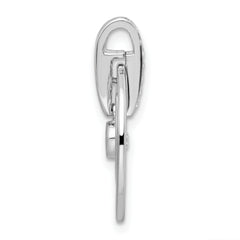Sterling Silver RH Polished CZ Circle Pendant