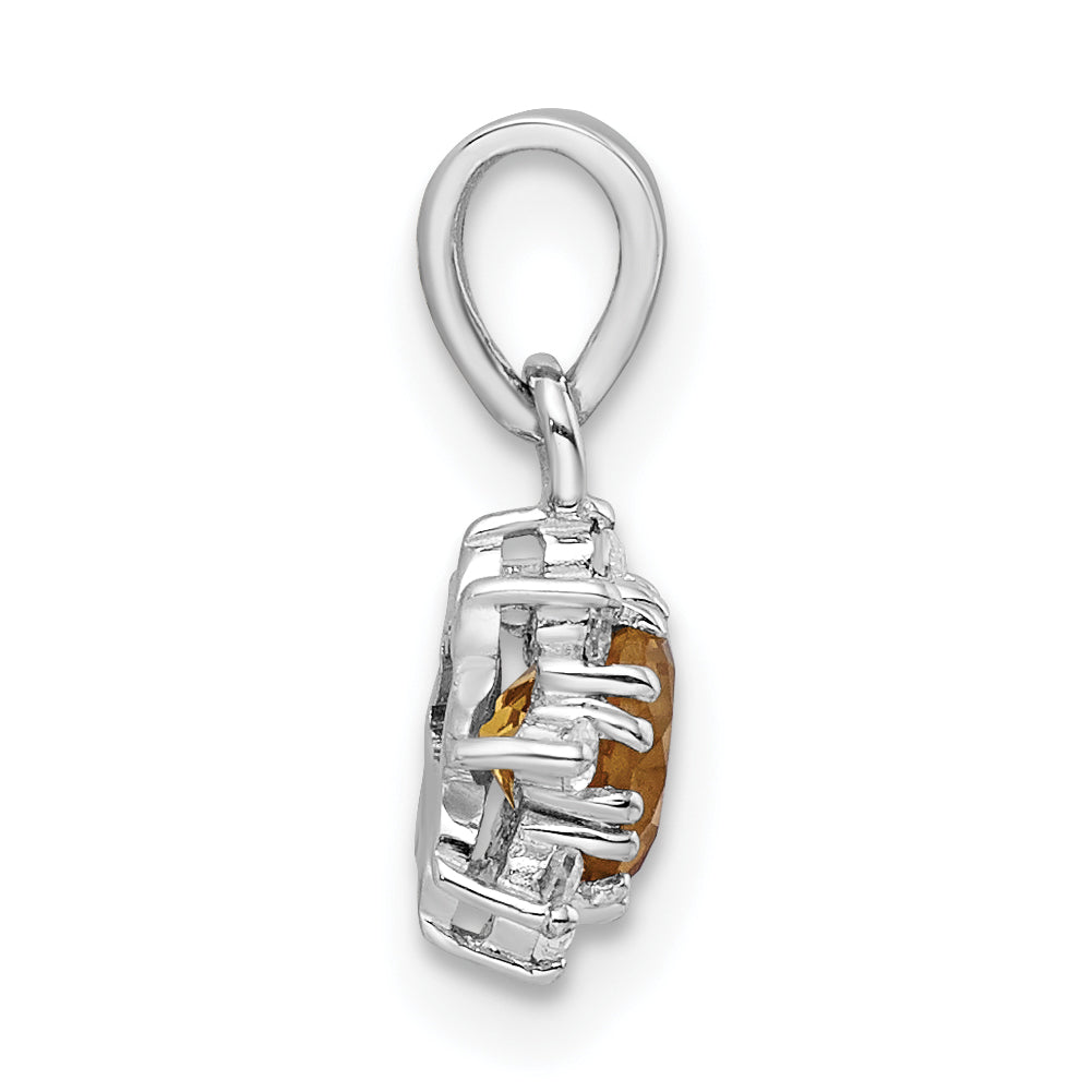 Sterling Silver RH Polished Citrine and Topaz Pendant Secondary image