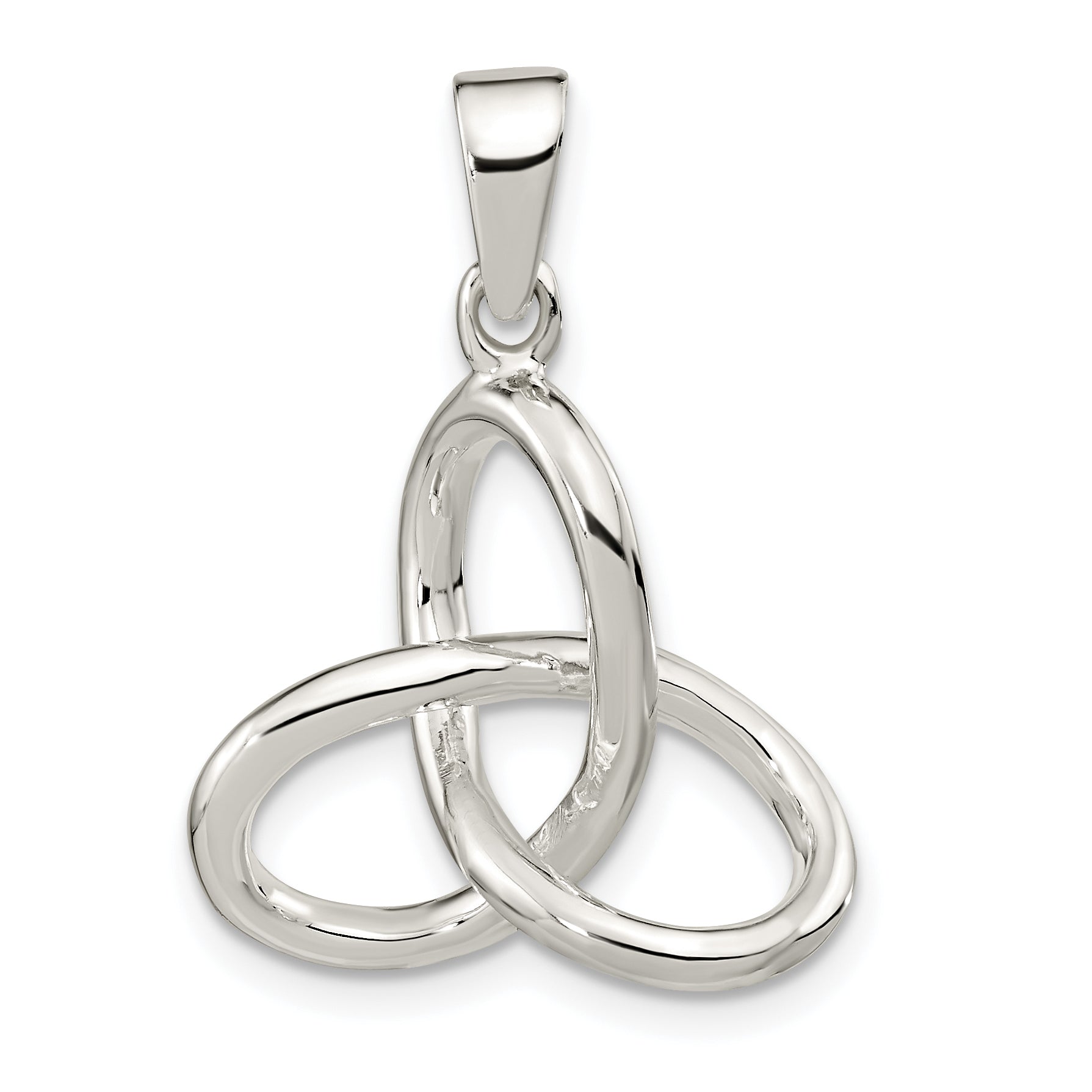 Sterling Silver Polished Infinity Triangle Pendant Main image