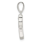 Sterling Silver Polished Geometric Shapes CZ Pendant