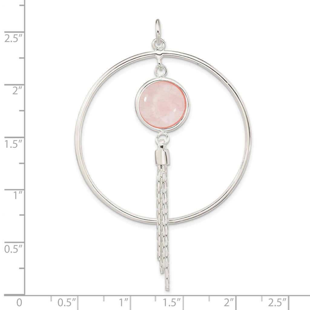 Sterling Silver Polished Dyed Agate Fancy Dangle Pendant