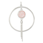 Sterling Silver Polished Dyed Agate Fancy Dangle Pendant
