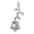 Sterling Silver Oxidized Branch w/Flower Pendant