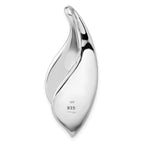 Sterling Silver RH-plated Brushed & Polished Fancy Chain Slide