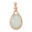 Sterling Silver Rose Gold-plated Green Chalcedony Pendant