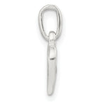Sterling Silver & Rose-tone Polished Open Hearts Pendant