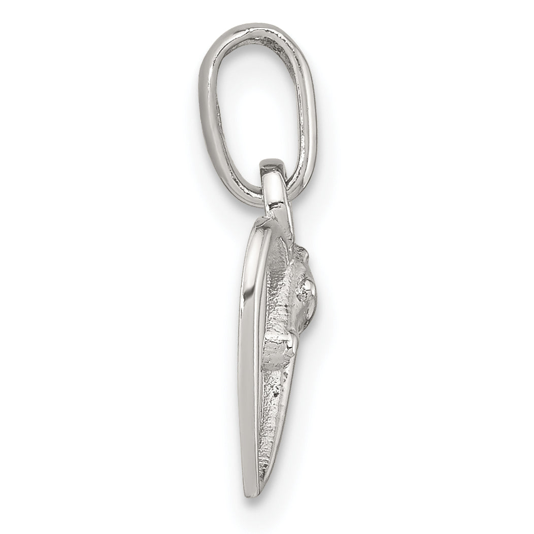 Sterling Silver Rhodium-plated Open Heart Horse Head Pendant Secondary image