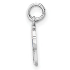 Sterling Silver RH-plated Enameled Ice Cream Cone Children's Pendant