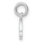 Sterling Silver RH-plated Polished & Enameled Rainbow Children's Pendant