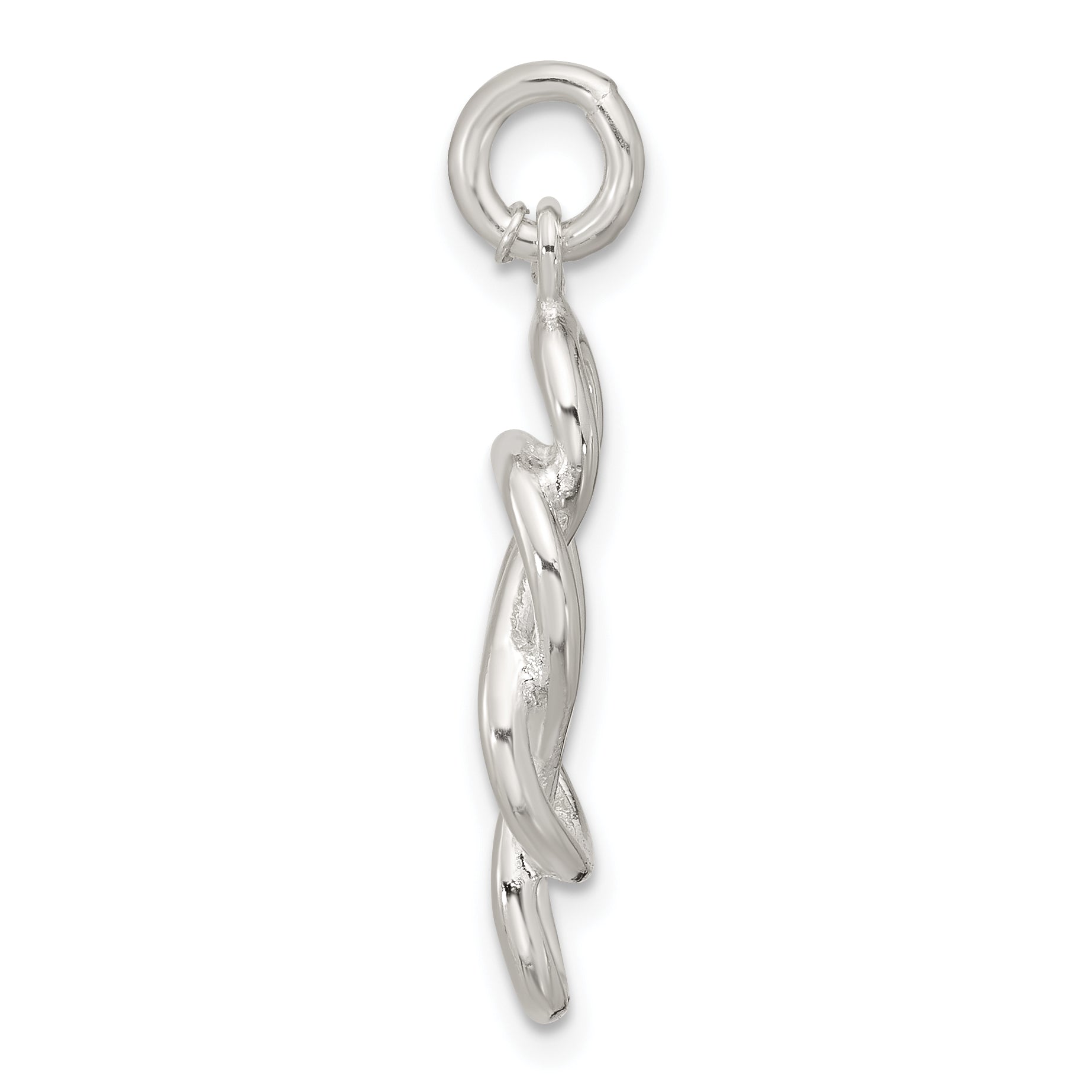 Sterling Silver Polished Double Fancy Knot Pendant Secondary image