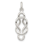 Sterling Silver Polished Double Fancy Knot Pendant