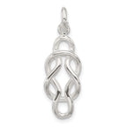 Sterling Silver Polished Double Fancy Knot Pendant