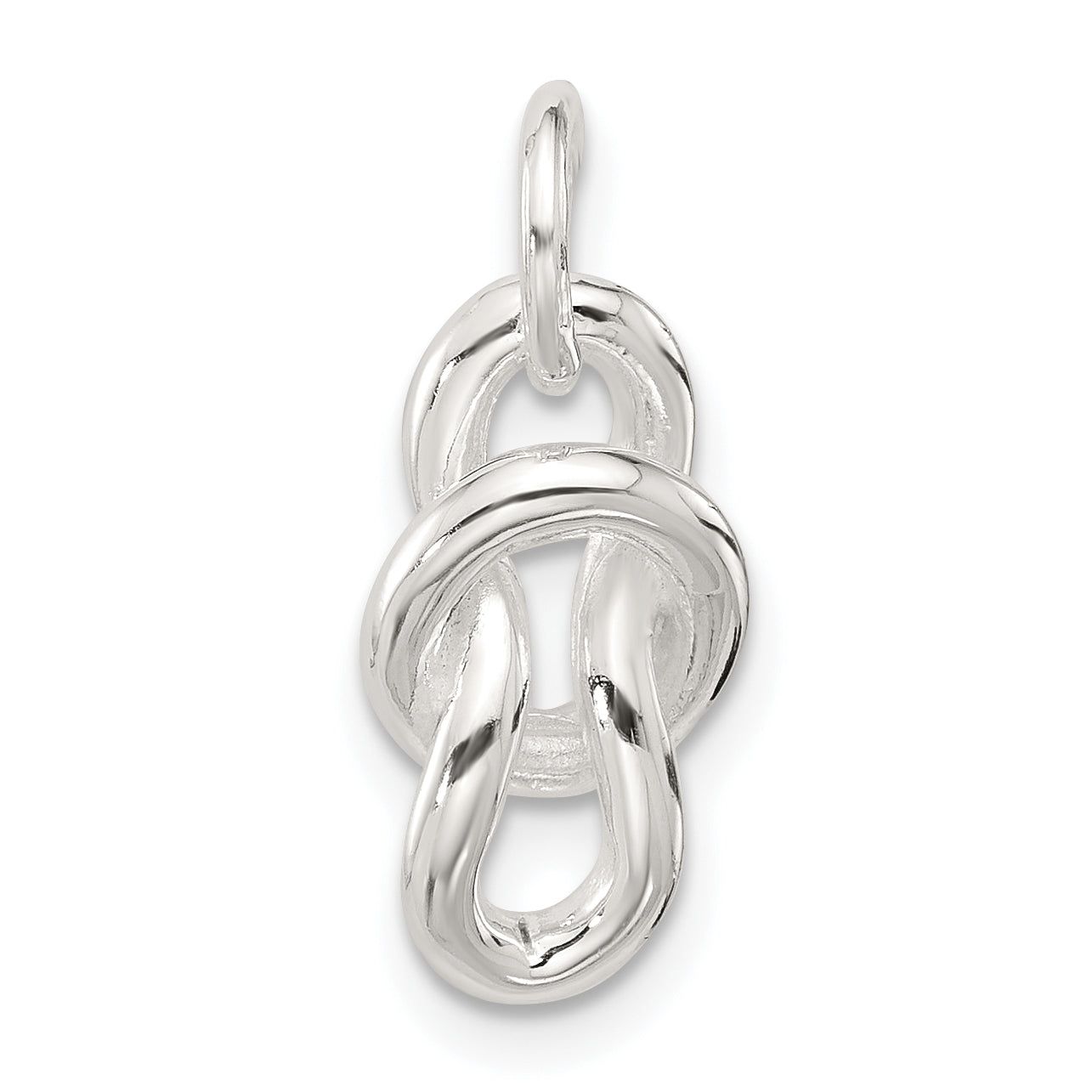 Sterling Silver Polished Fancy Knot Pendant