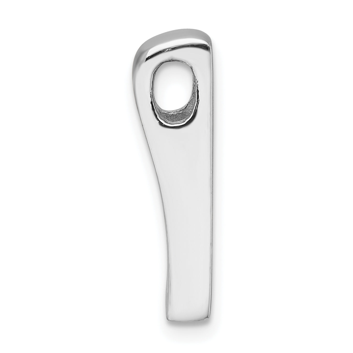 Sterling Silver Rhodium-plated CZ Chain Slide Pendant Secondary image