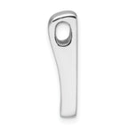 Sterling Silver Rhodium-plated CZ Chain Slide Pendant