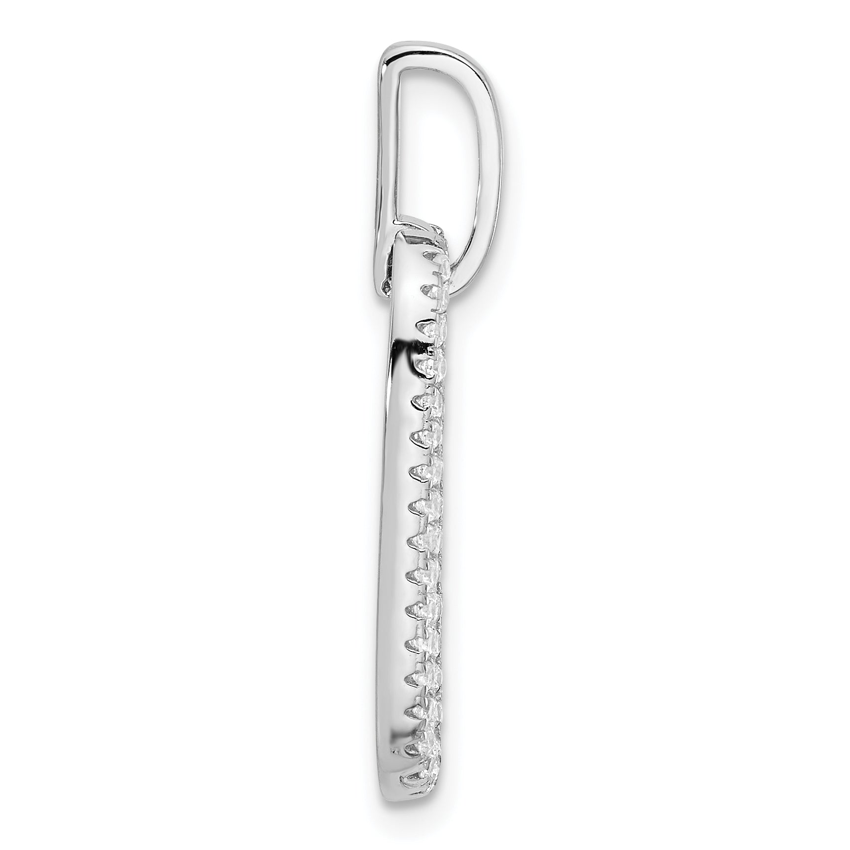 Sterling Silver Rhodium-plated with Micro Pave CZ Pendant Secondary image