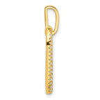 Sterling Silver Gold-tone with Micro Pave CZ Pendant