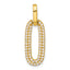 Sterling Silver Gold-tone with Micro Pave CZ Pendant