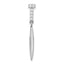 Sterling Silver Rhodium-plated Polished CZ Pointed Chain Slide Pendant