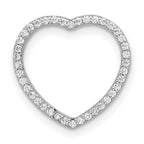 Sterling Silver Rh-plated and Rose-tone CZ 3-piece Interchangeable Heart