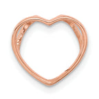 Sterling Silver Rh-plated and Rose-tone CZ 3-piece Interchangeable Heart