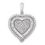 Sterling Silver Rhodium-plated CZ Heart Pendant