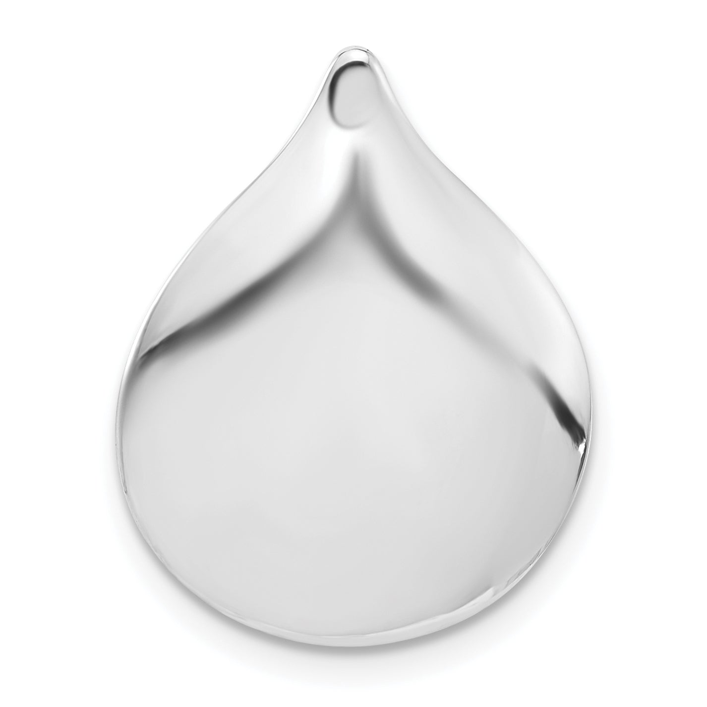 Sterling Silver Rhodium-plated Polished Teardrop Chain Slide Main image
