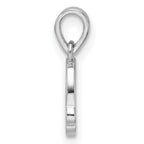 Sterling Silver RH-plated Multi-color Enamel Rainbow Children's Pendant