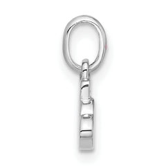 Sterling Silver Rhodium-plated Enameled Sun & Cloud Children's Pendant