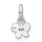 Sterling Silver Rhodium-plated Children's Small Enamel Butterfly Pendant