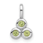 Sterling Silver Rhodium-plated Peridot Pendant