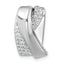 Sterling Silver Rhodium-plated Polished Fancy CZ Chain Slide Pendant